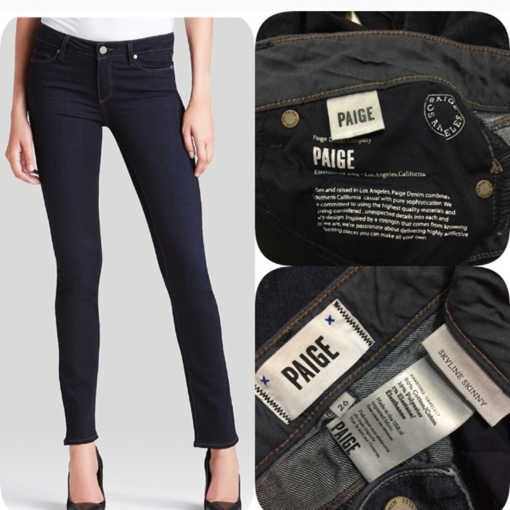 Paige skyline skinny jeans size 26